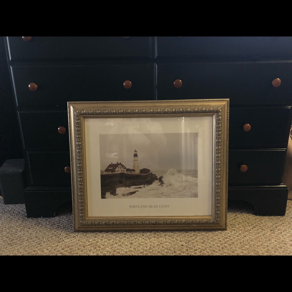 25x21 Professionally Framed Portland Light Picture